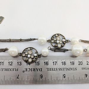 Vintage Multi Chain Necklace with Flower Disks